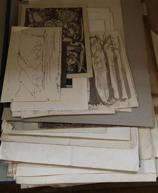 2 folios of prints & drawings(-)